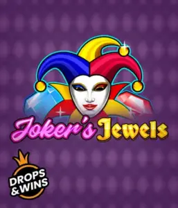 Enjoy the vibrant charm of Joker's Jewels slot by Pragmatic Play, showcasing a charming joker's mask adorned with a brightly colored jester hat. This graphic captures the joyful spirit of classic slots, set against a lavender background. Ideal for casino game enthusiasts, delivering a entertaining gaming experience. 